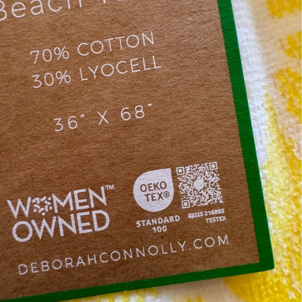 SUPER FUN beach towel🍉🍊🍋zoom in for all the deets! 36x 68 OEKO TEX/cute trim!